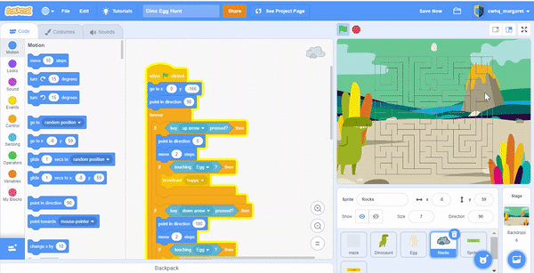 Finished Dino Egg Hunt Scratch game