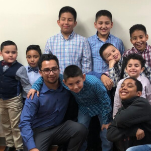 Alfonso with kids