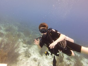 Fin scuba diving