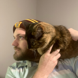Thomas with pets
