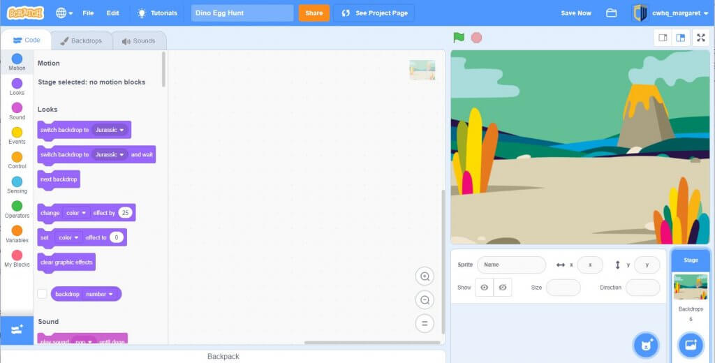 Dinosaur Scratch theme