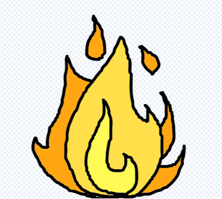 fire sprite pixels