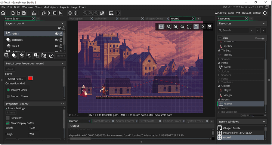 Game maker 2 design editor interface