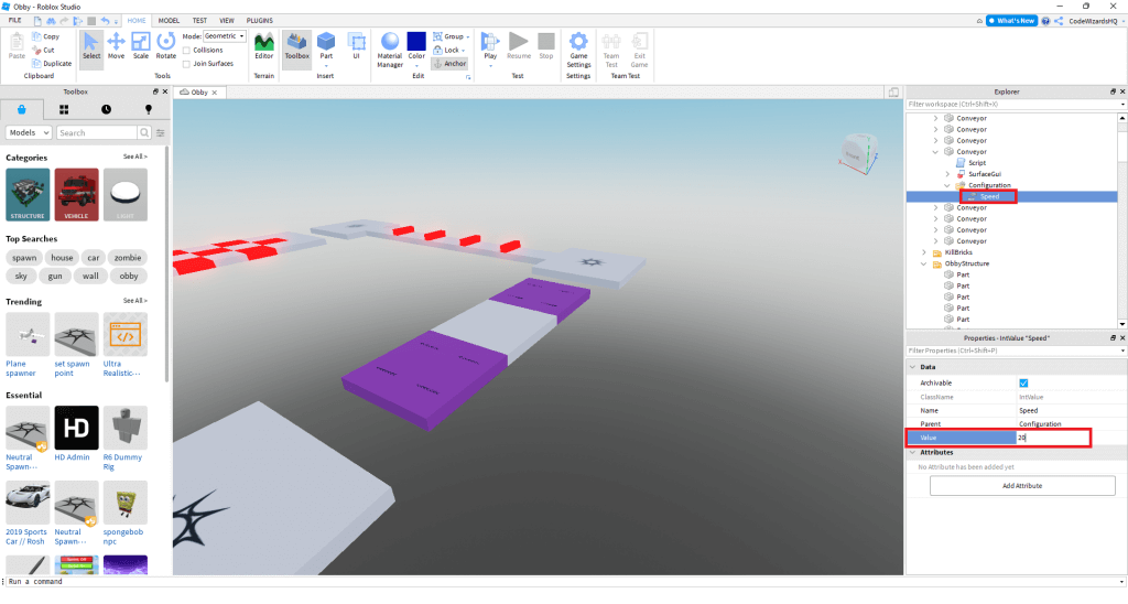 Make a roblox obby game step 7