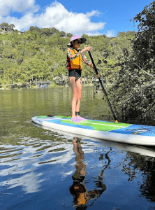 Emma on boat