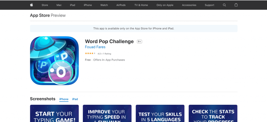 Word pop
